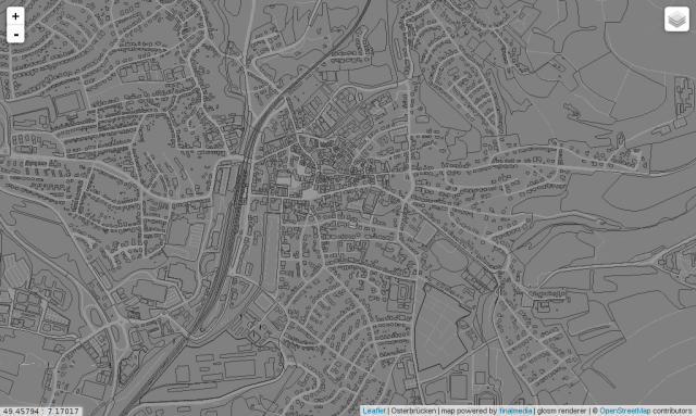 Vorschau glosm-Rendering Kartenmaterial OSM, St. Wendel in der Ostermap